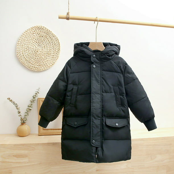 Ideal Childrens Winter Thicken Coat Girls Down Jacket Neutral Style Overcoat Duck Down Filling Outwear 